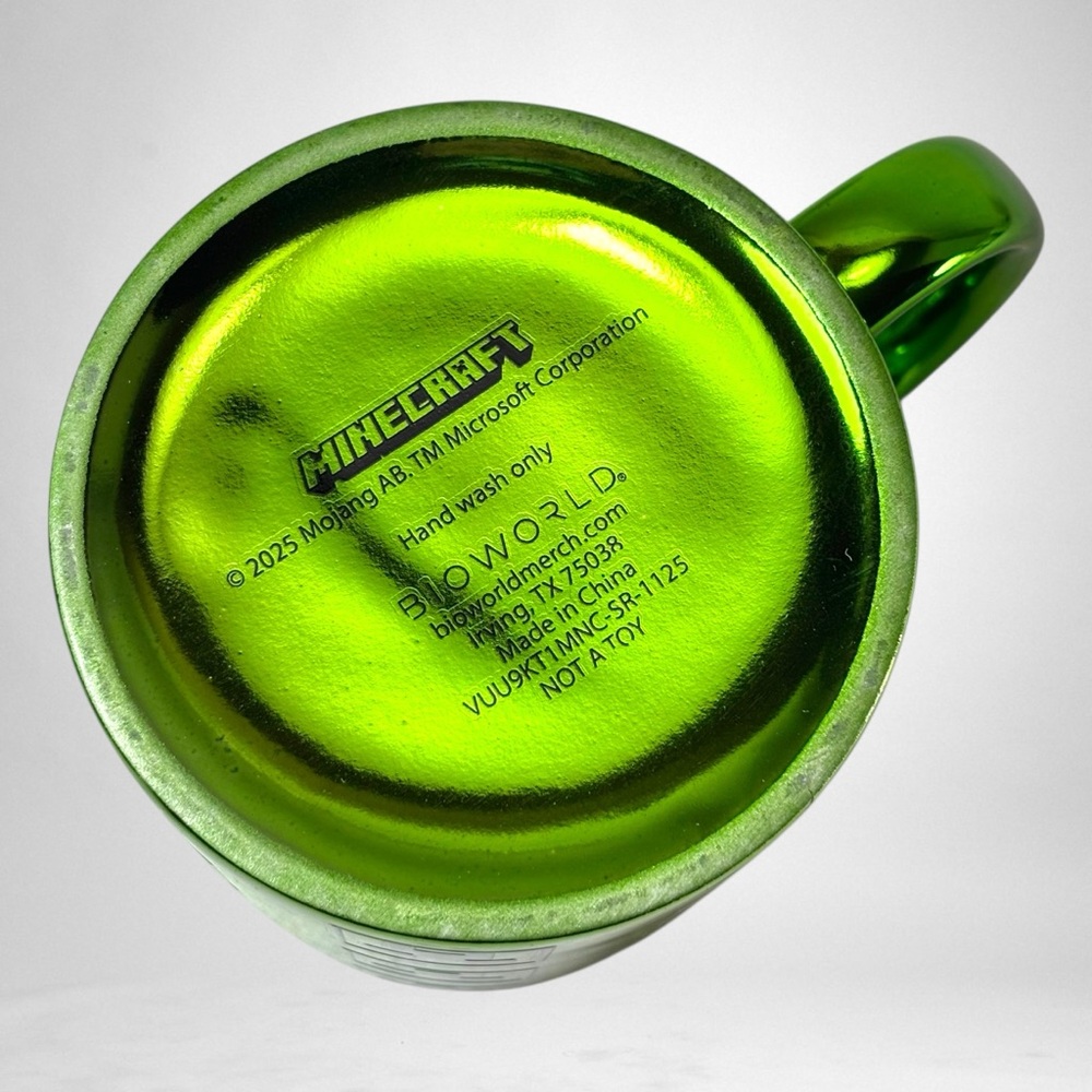 MINECRAFT Bright Green Reflective Mug Cup 2025 Handwash Only Rare - Picture 4 of 4